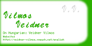vilmos veidner business card